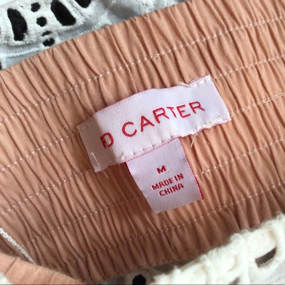 Red Carter Eyelet Lace Adair Top, Medium - Picture 9 of 9